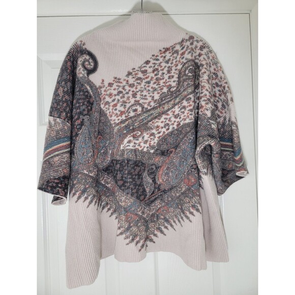 Etro Oversized Thick Ribbed Paisley Floral Turtleneck Sweater Sz 46 US Sz Large - Picture 2 of 16